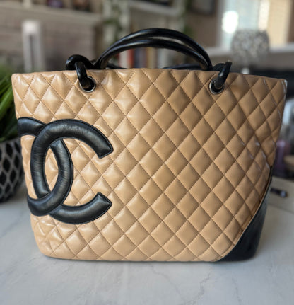 Chanel Cambon Beige/Black Tote