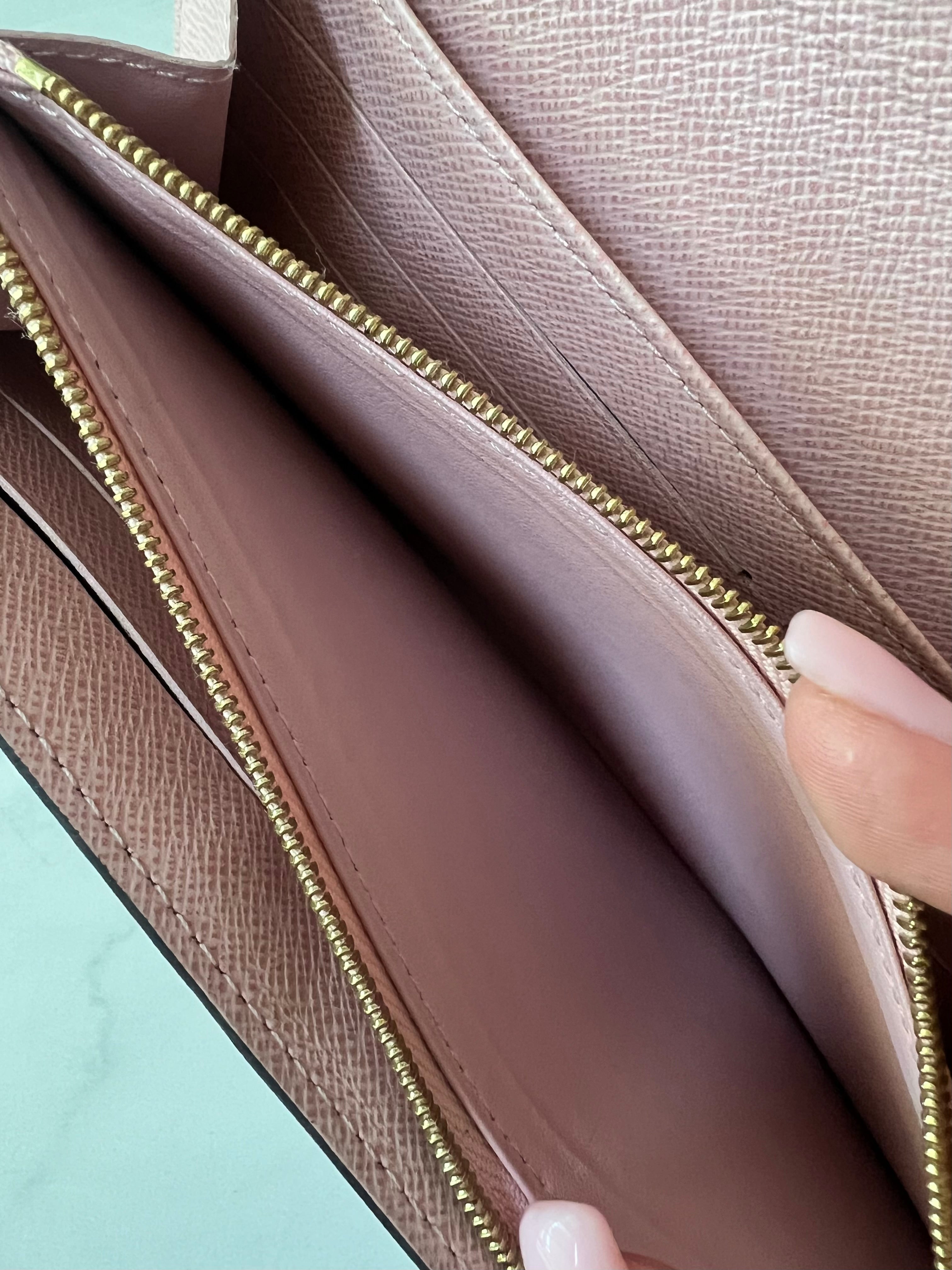 Louis Vuitton Ebene Damier Sarah Wallet (Rose Ballerine)