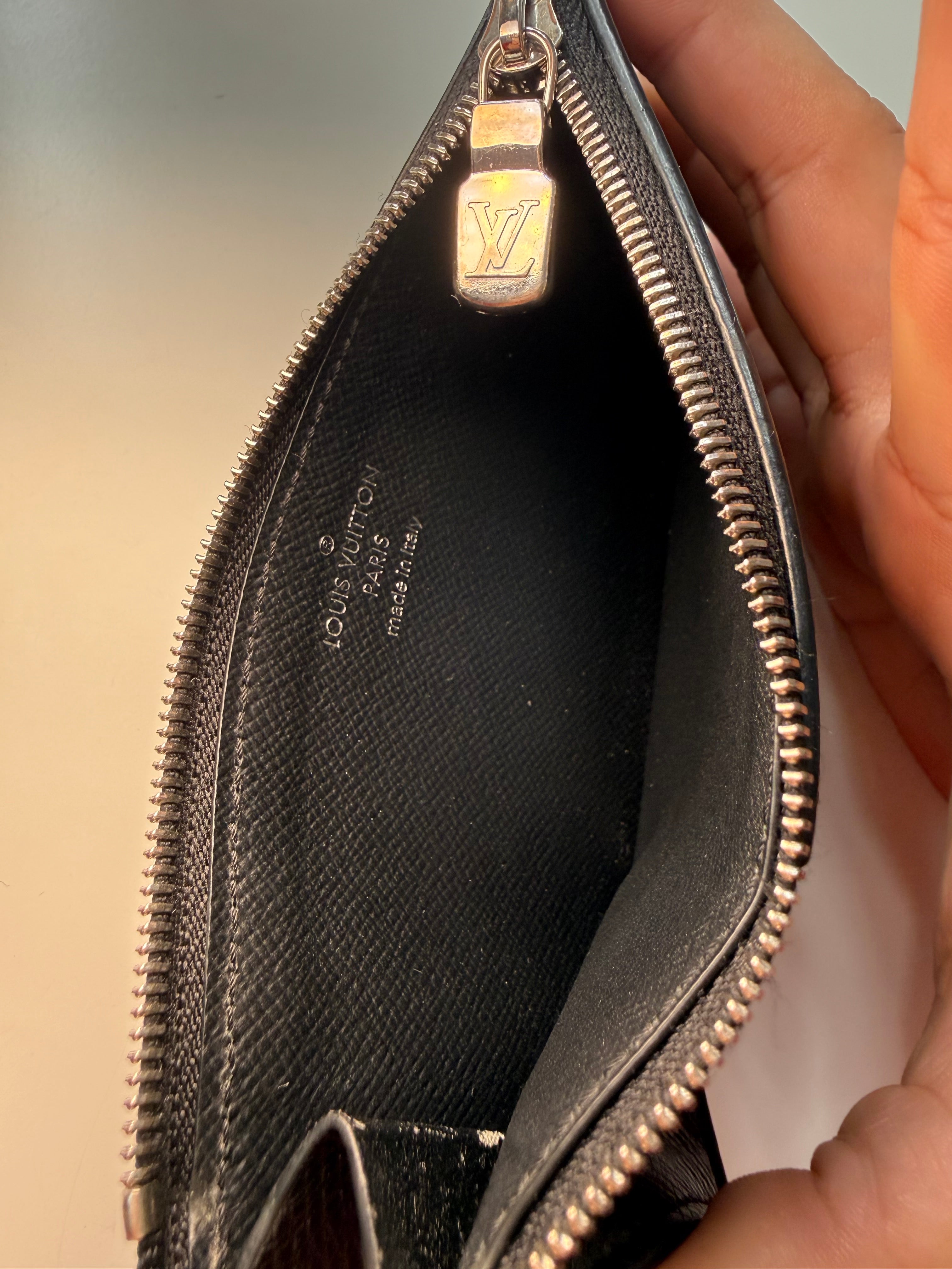 Louis Vuitton Black Tiaga Leather Card Holder