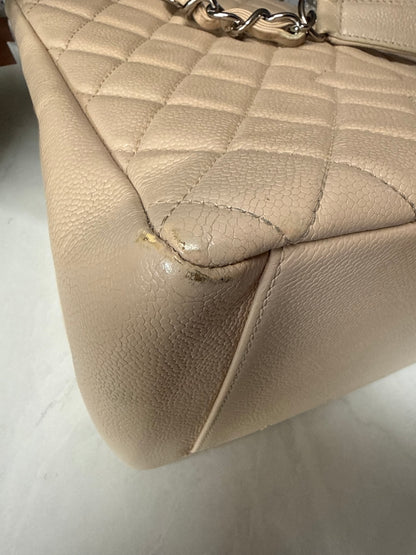 Chanel GST Beige Caviar Leather SHW