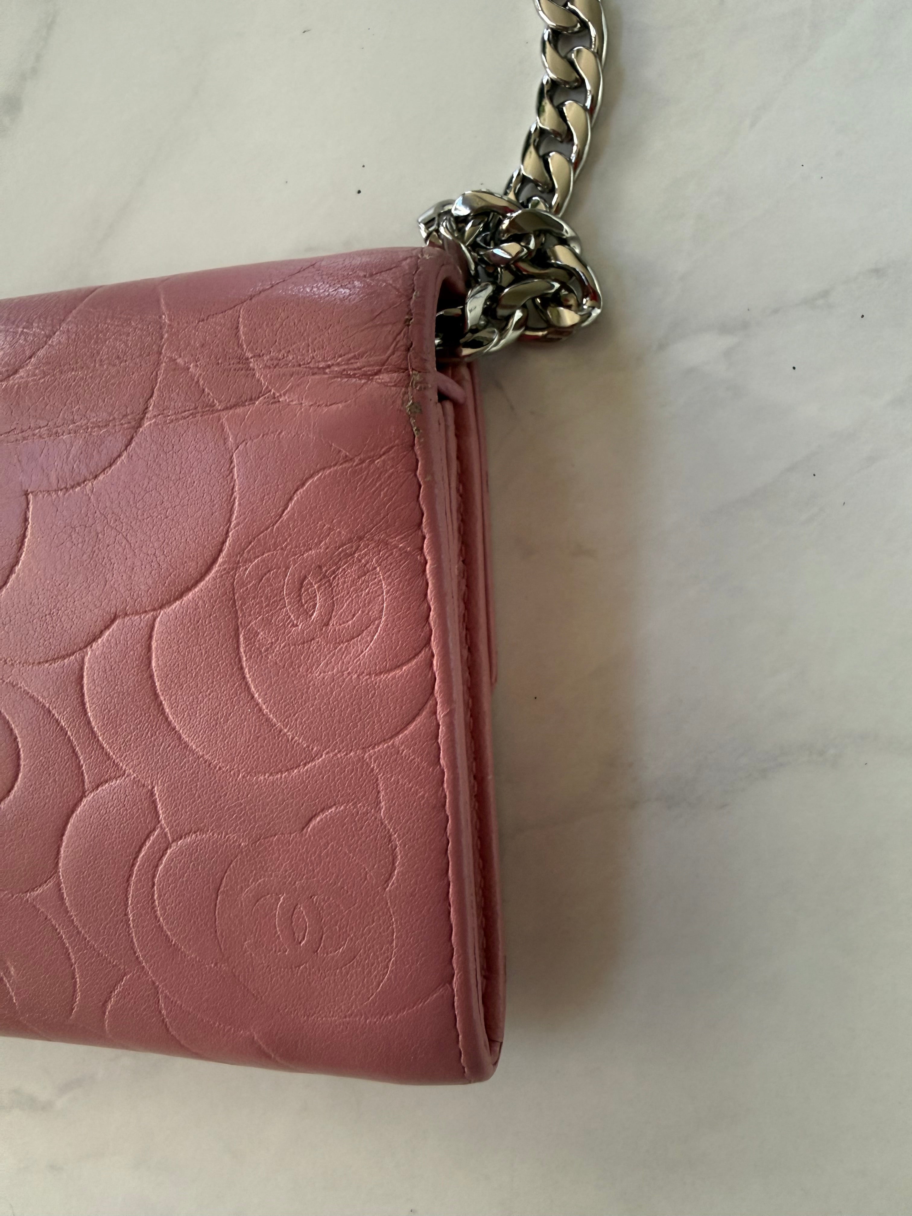 Preloved Pink Chanel Lambskin Wallet SHW