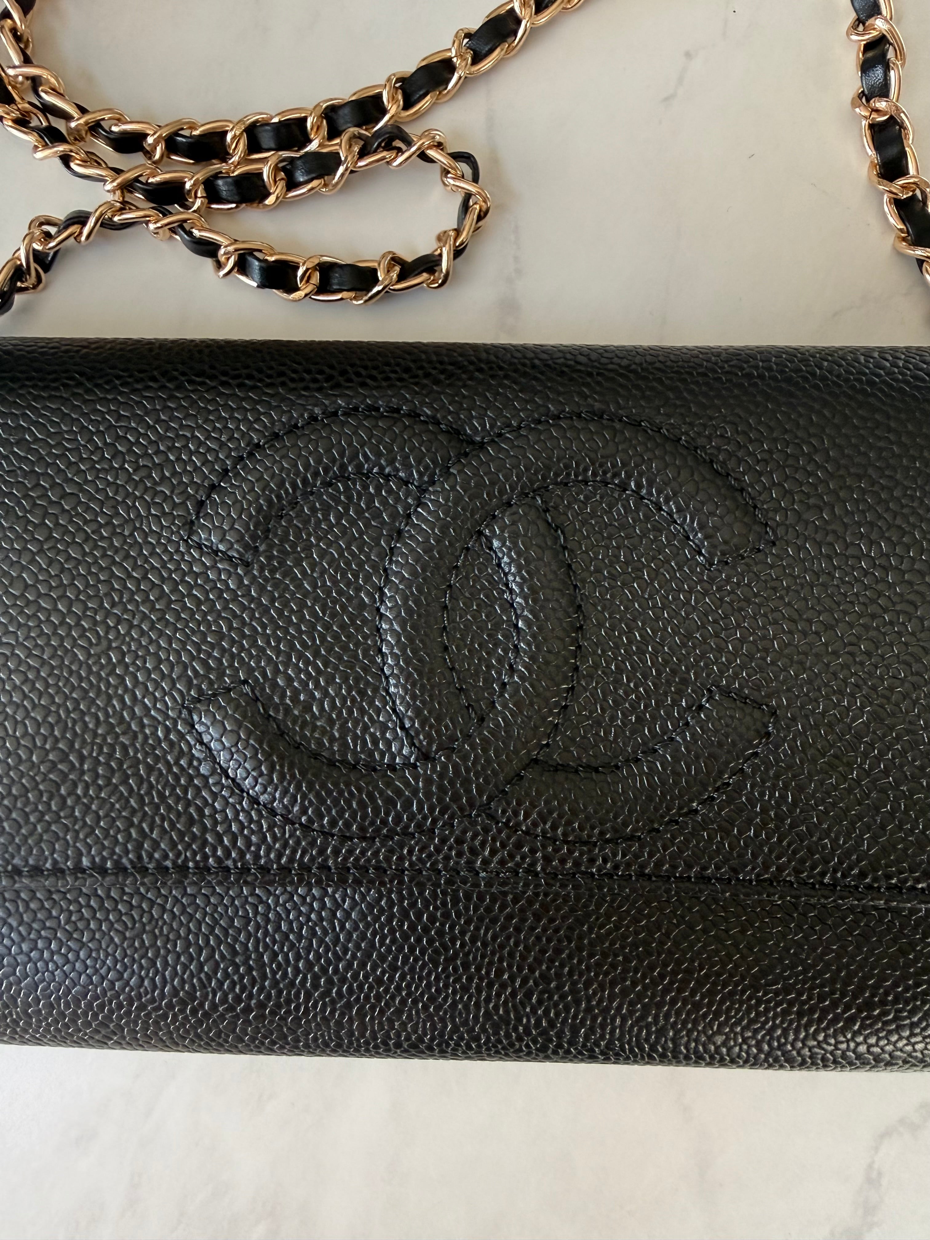 Black Chanel Caviar Clutch