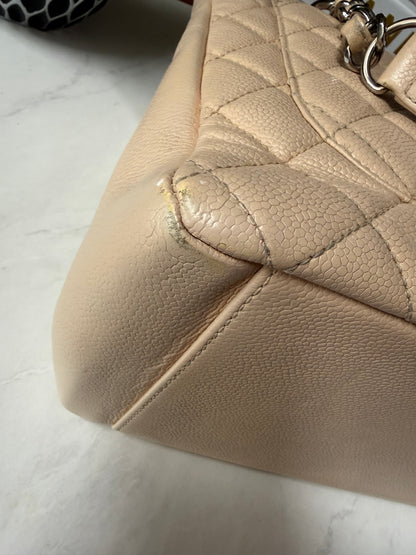 Chanel GST Beige Caviar Leather SHW