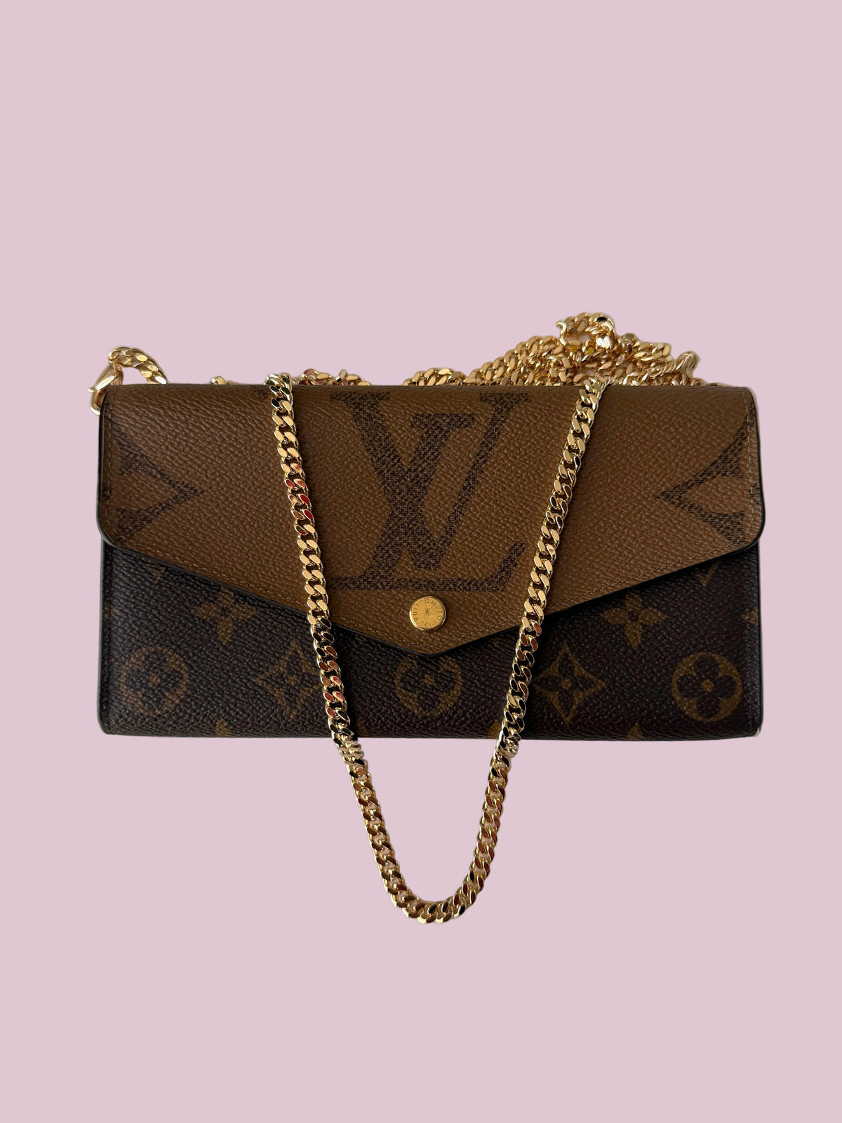 Preloved Louis Vuitton Reverse Sarah Wallet w/ Chain