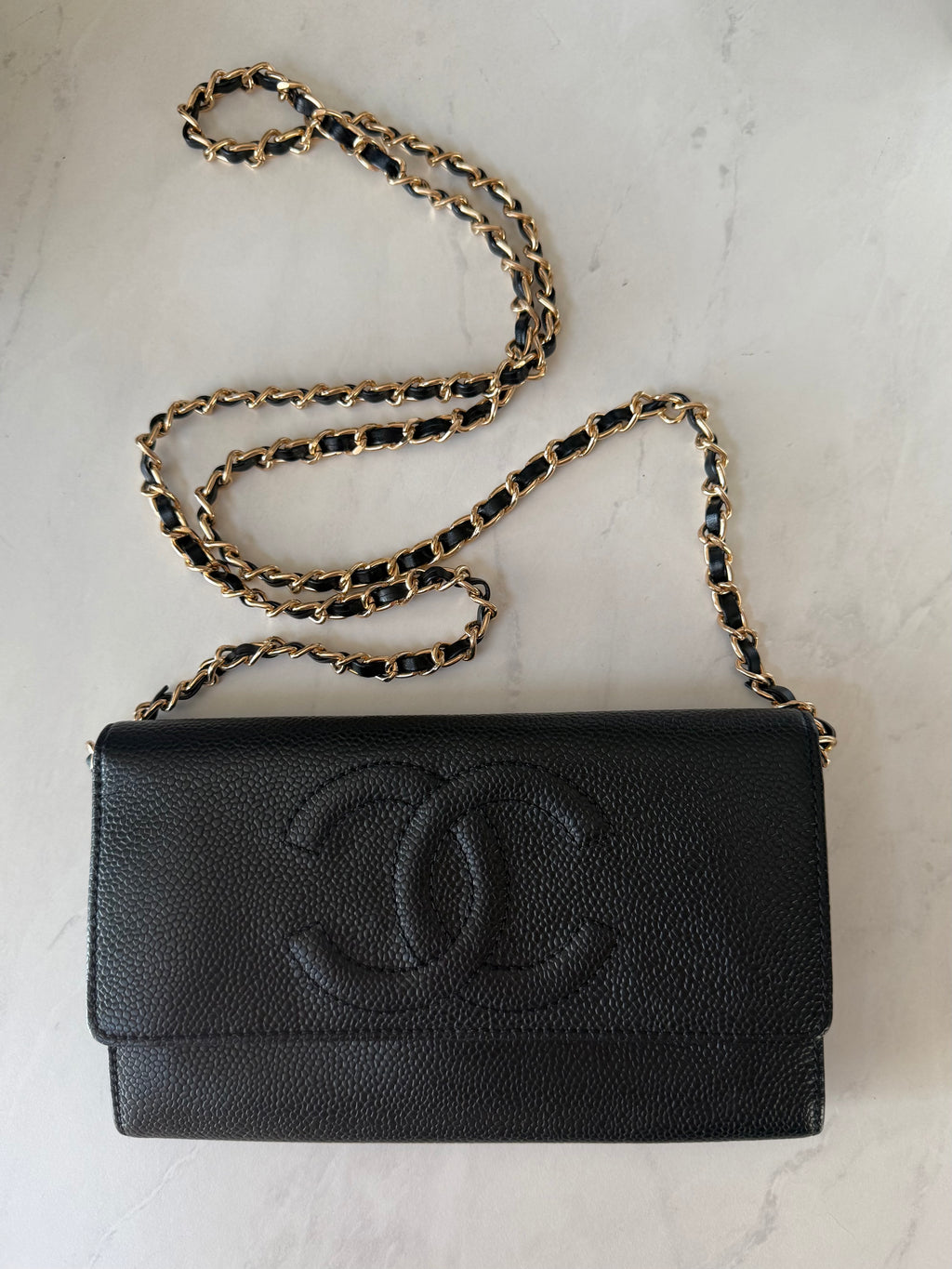 Black Chanel Caviar Clutch