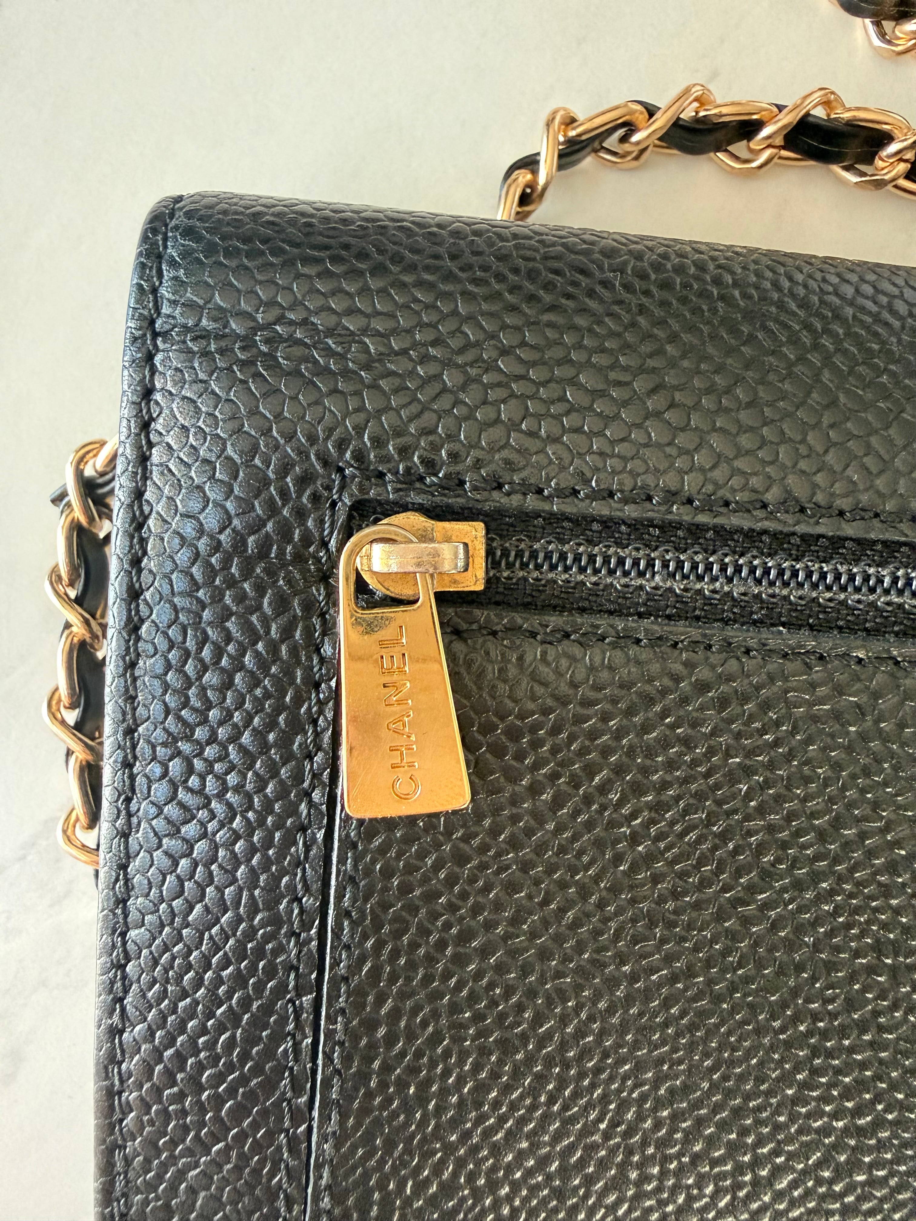 Black Chanel Caviar Clutch