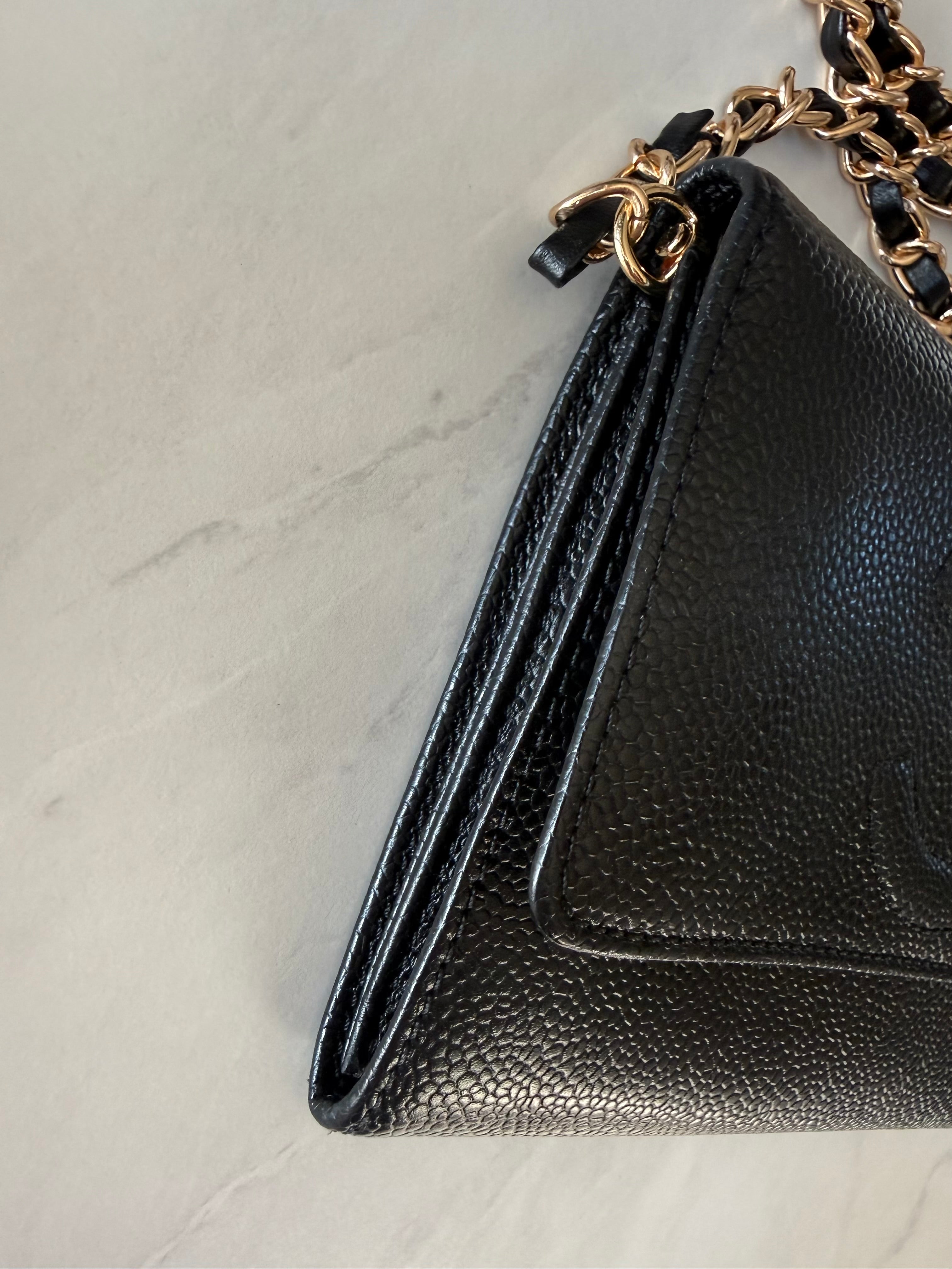 Black Chanel Caviar Clutch