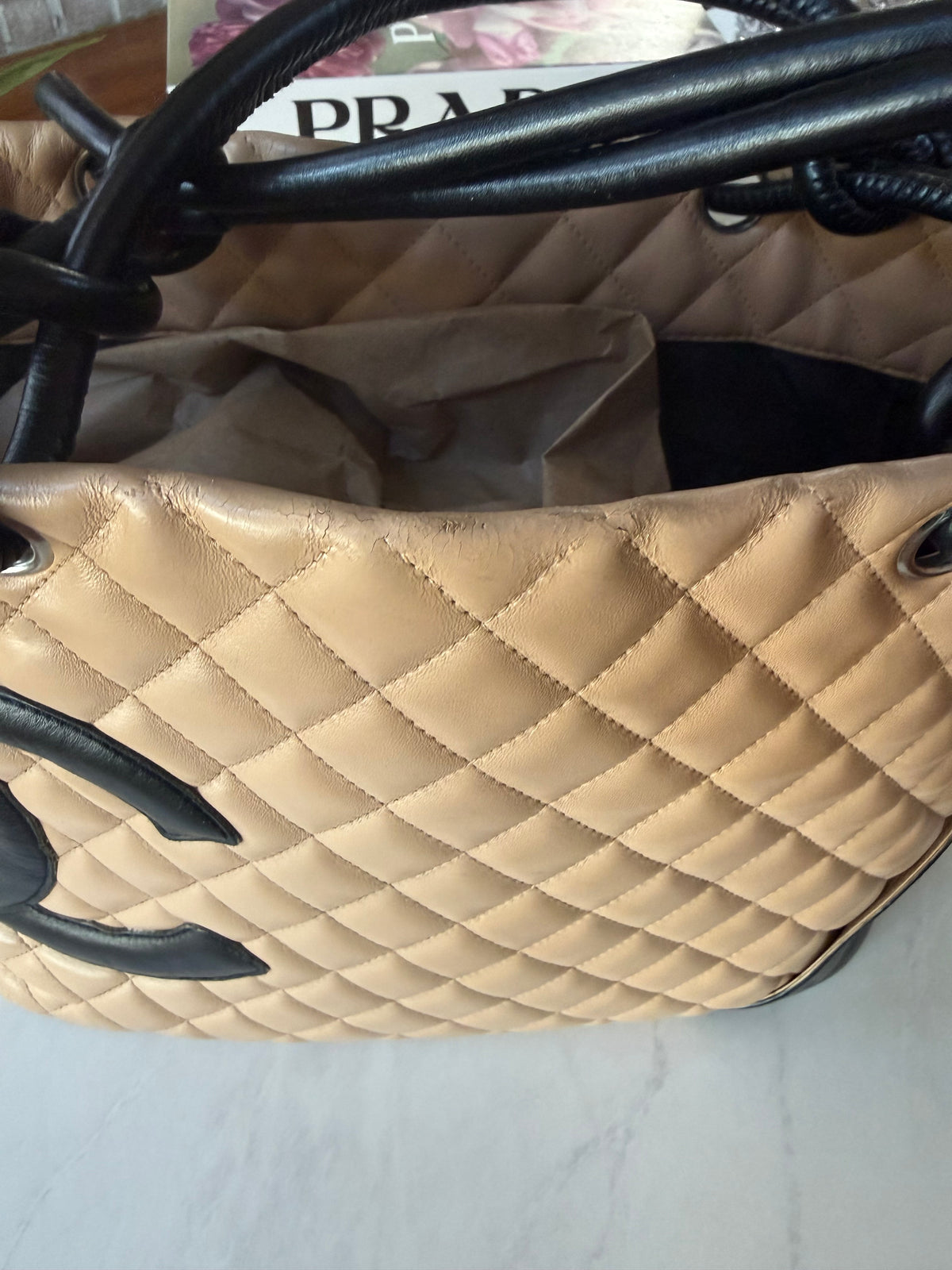 Chanel Cambon Beige/Black Tote