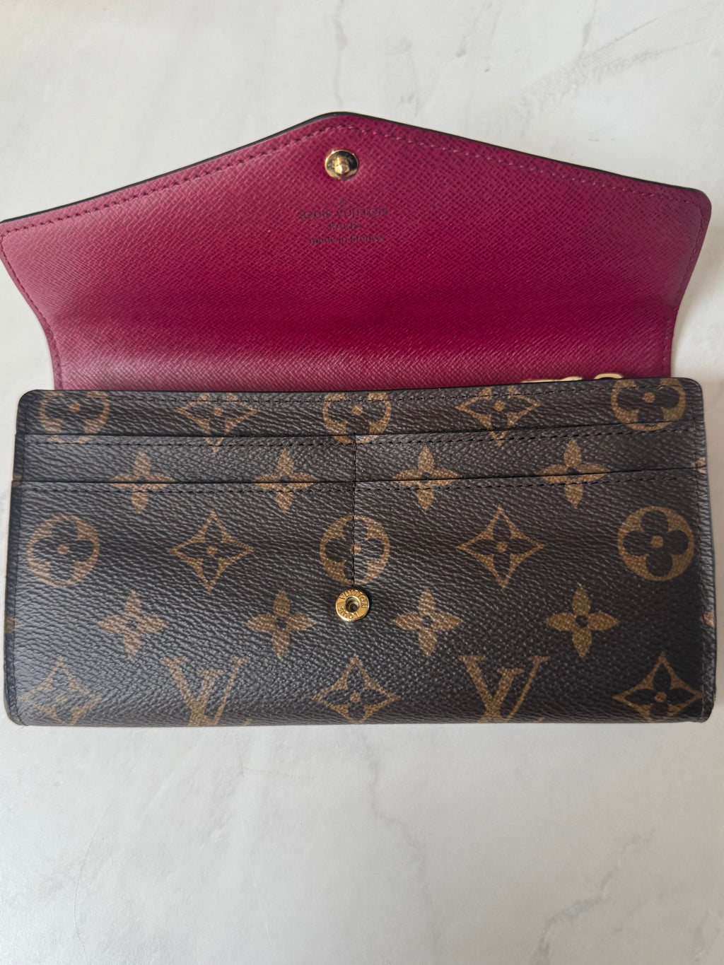 Louis Vuitton Sarah Wallet (Fuchsia)