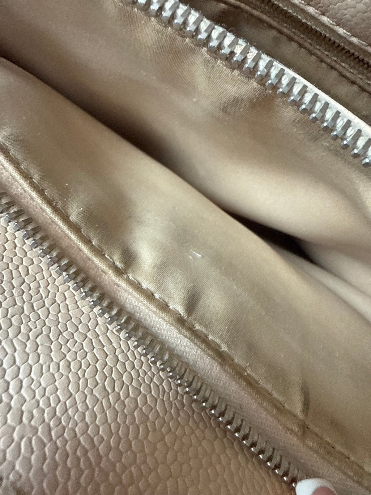 Chanel GST Beige Caviar Leather SHW