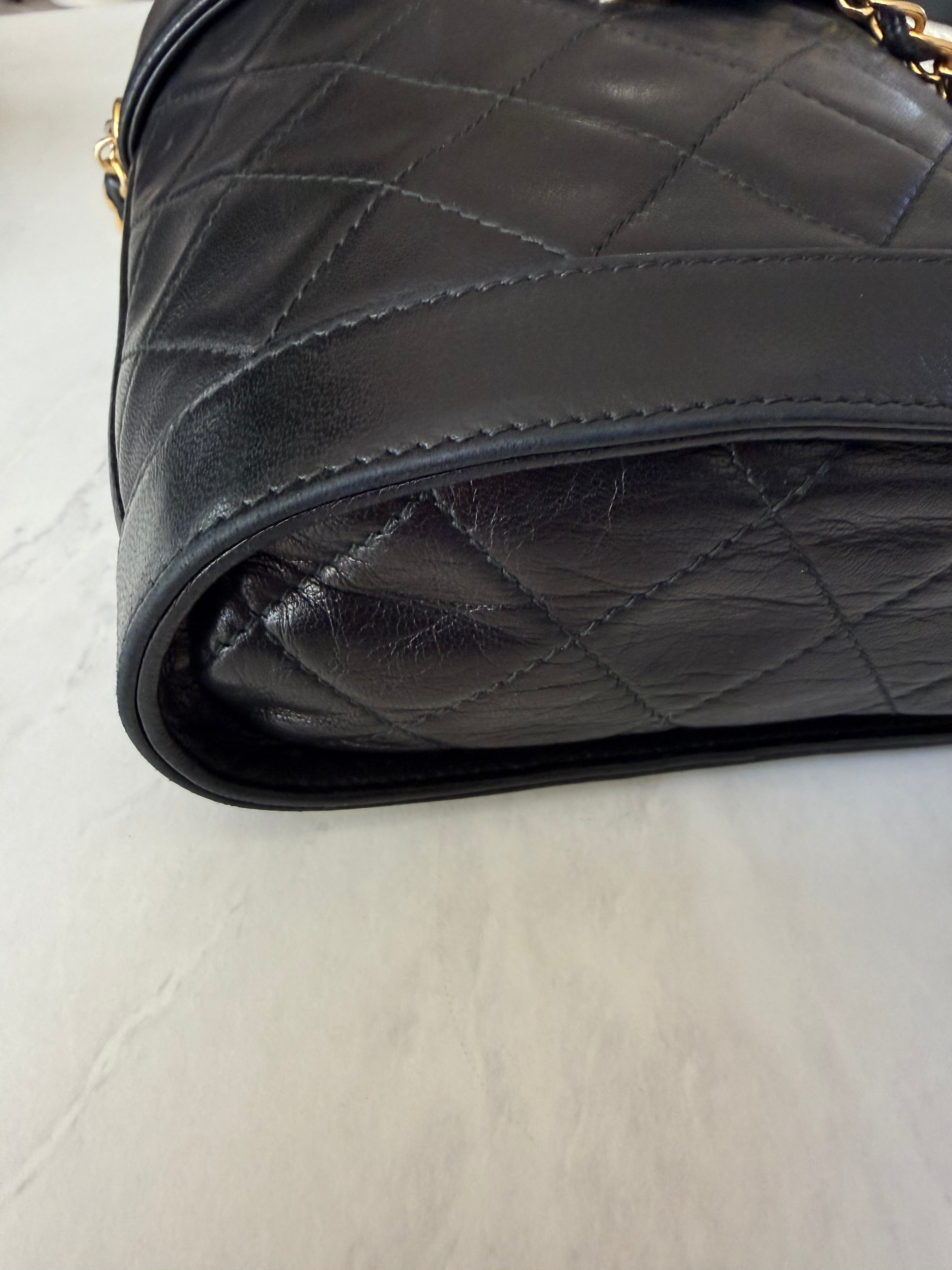 Black Chanel Lambskin Vanity