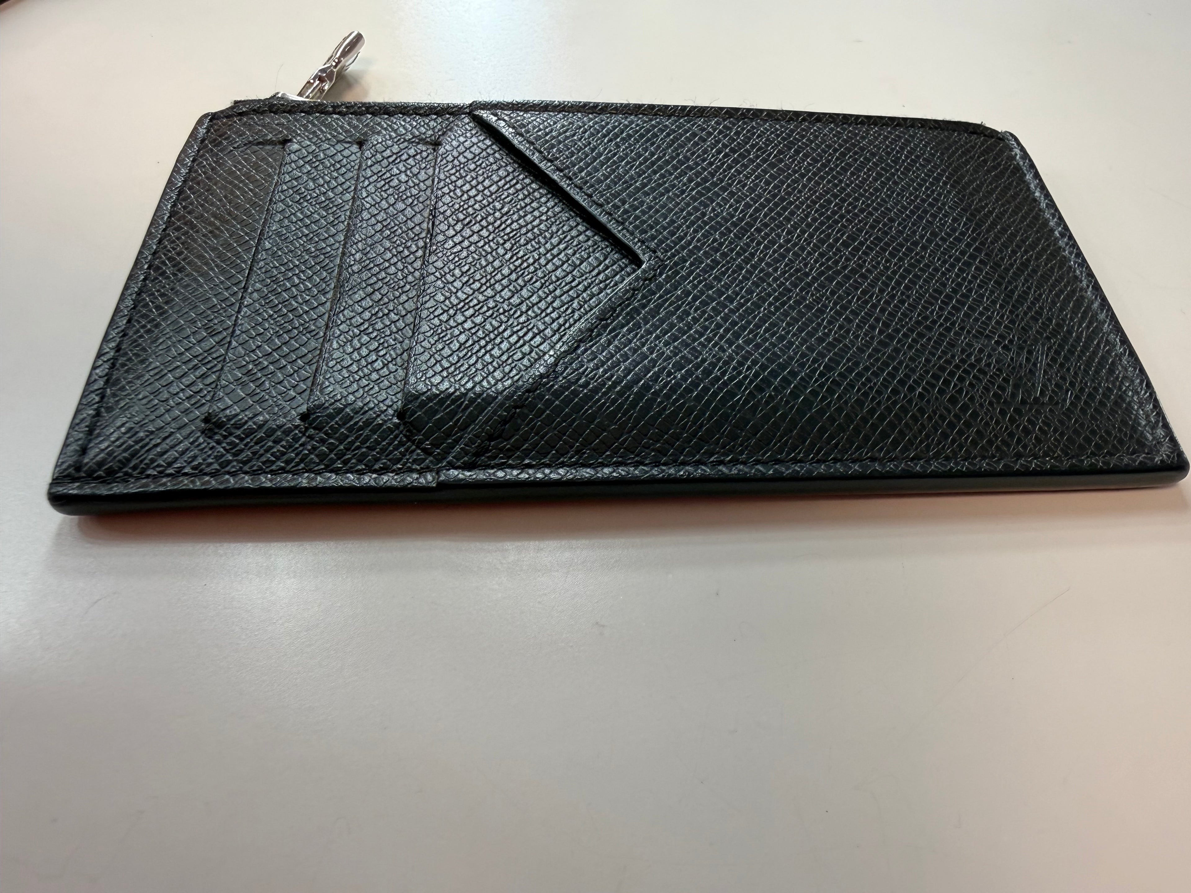 Louis Vuitton Black Tiaga Leather Card Holder