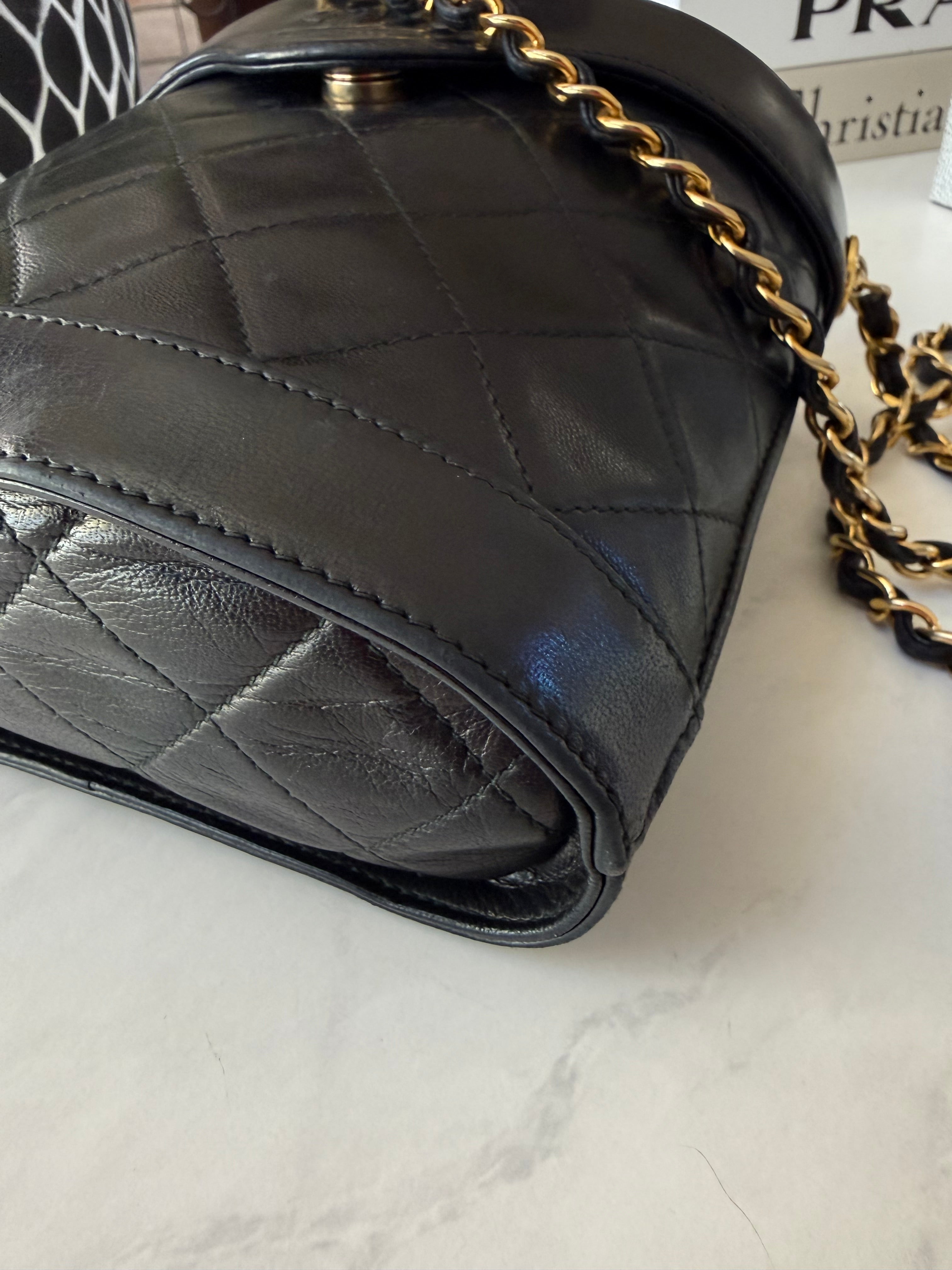 Black Chanel Lambskin Vanity
