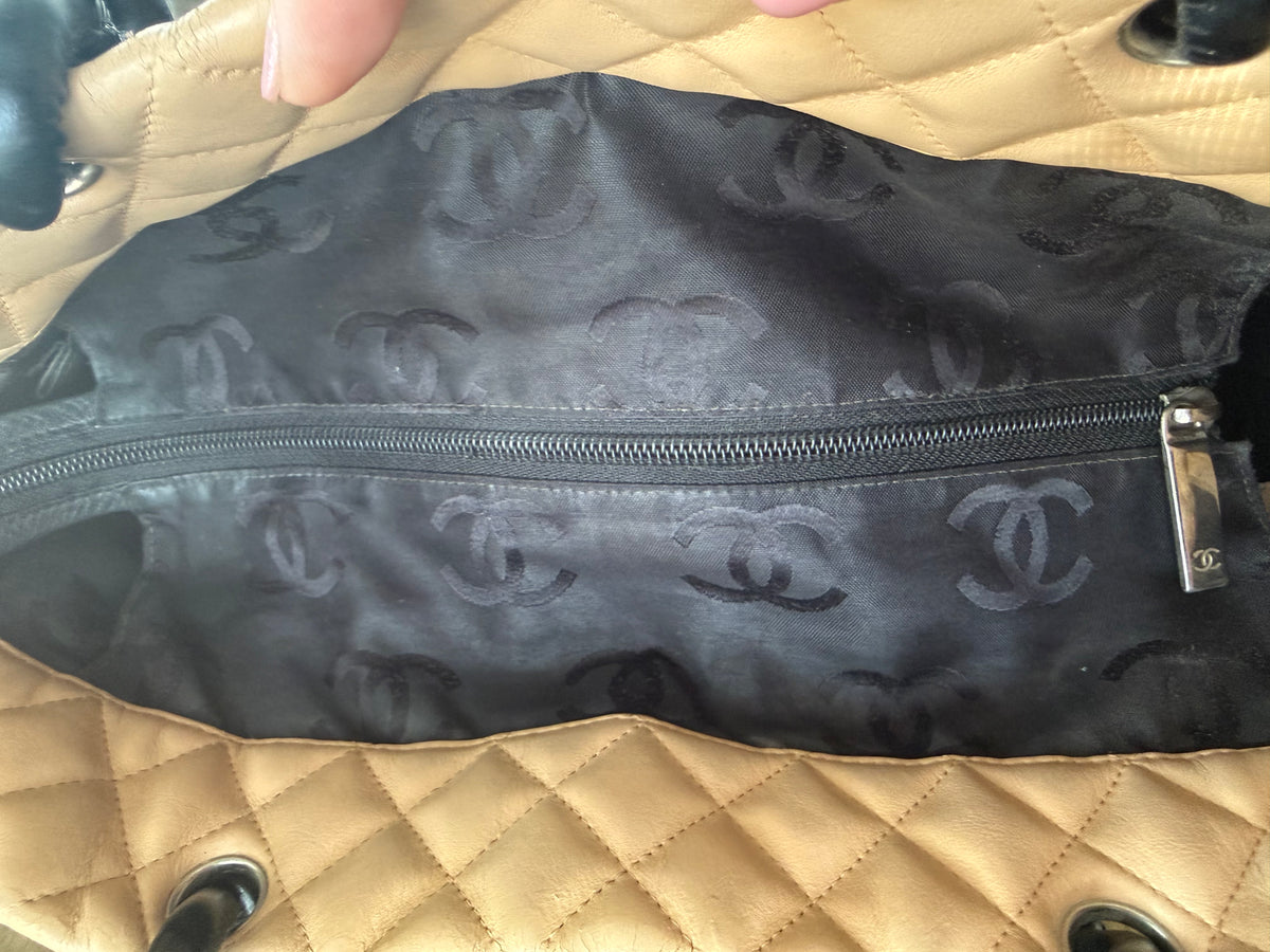 Chanel Cambon Beige/Black Tote