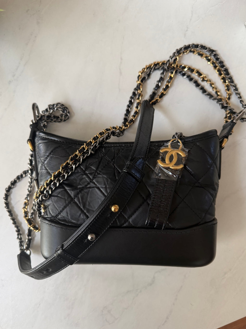 Chanel Aged Calfskin Quilted Small Gabrielle