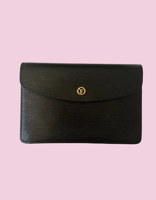 Black Louis Vuitton Epi Clutch