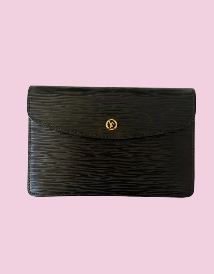 Black Louis Vuitton Epi Clutch