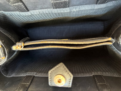 Fendi 2Jours Black Leather w/ Strap