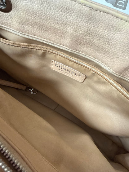 Chanel GST Beige Caviar Leather SHW