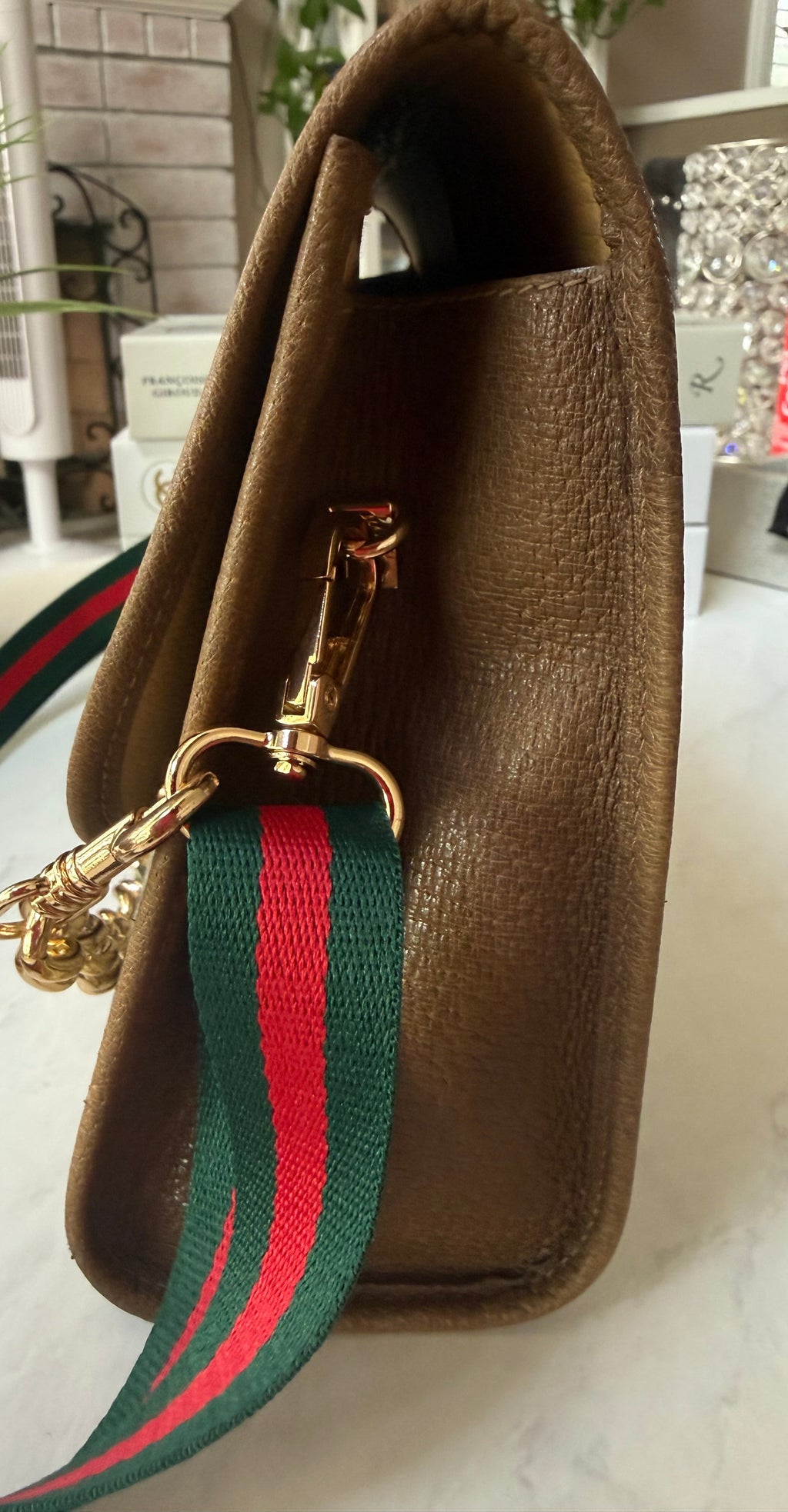 Gucci GG Monogram Supreme Ophidia Clutch