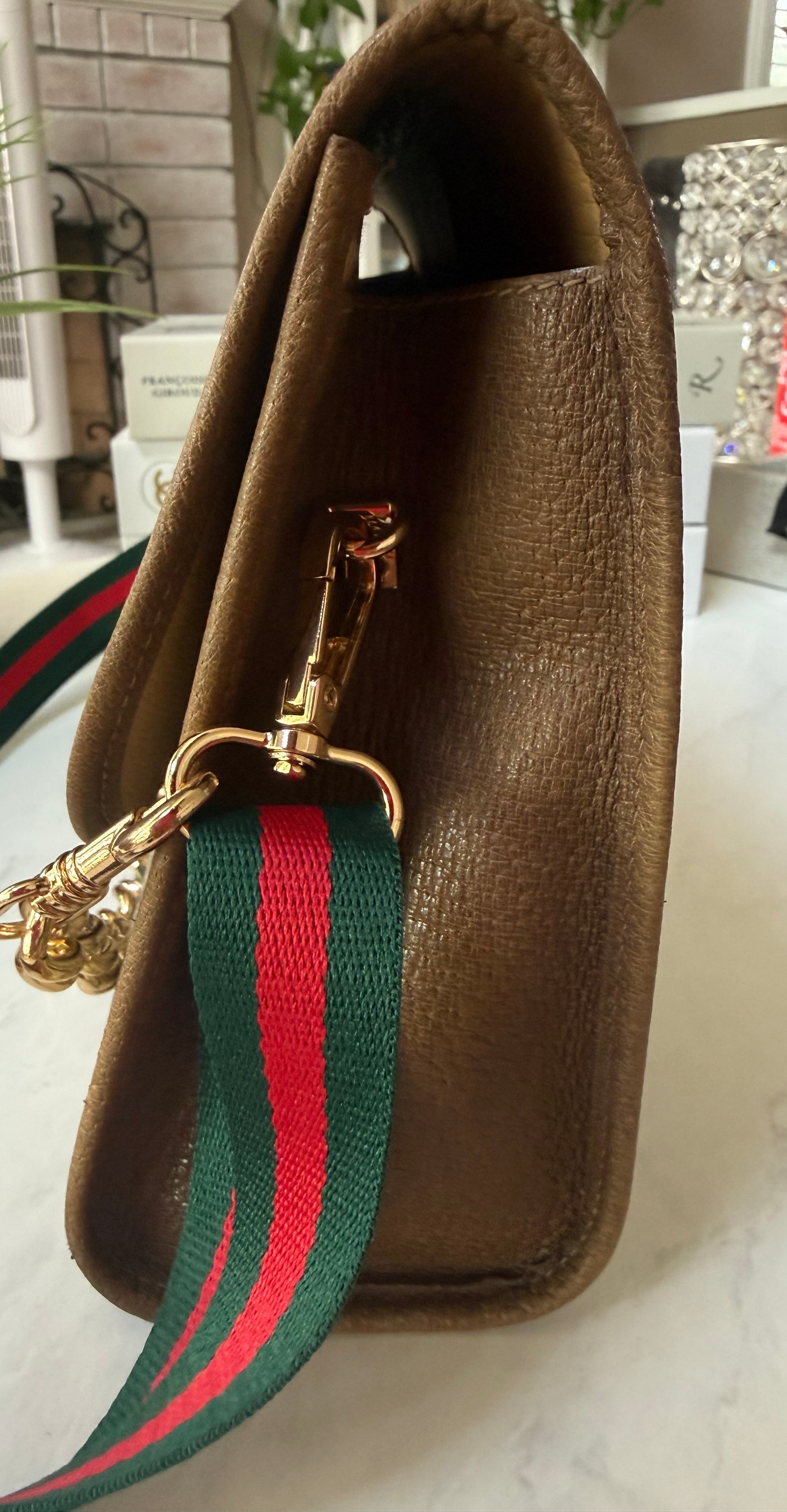 Gucci GG Monogram Supreme Ophidia Clutch