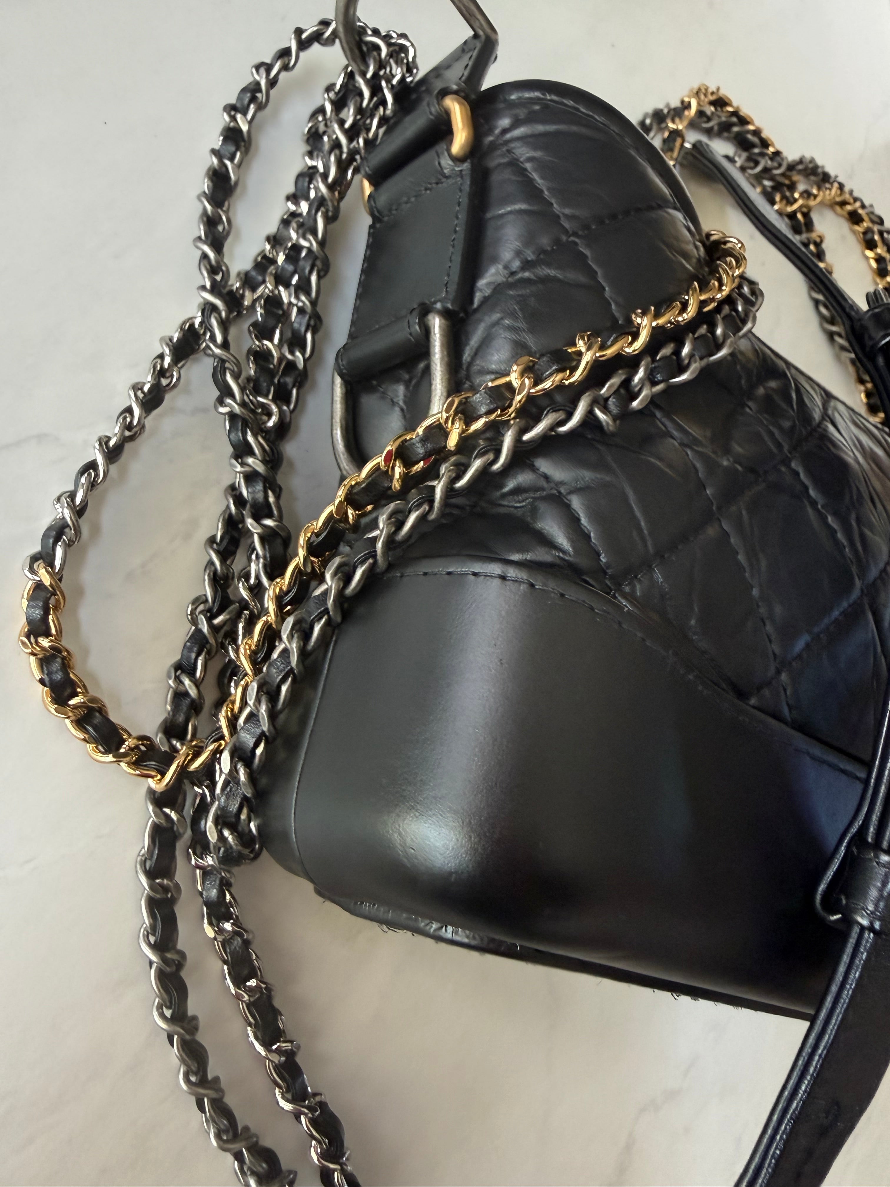 Chanel Aged Calfskin Quilted Small Gabrielle