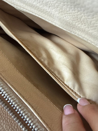 Chanel GST Beige Caviar Leather SHW