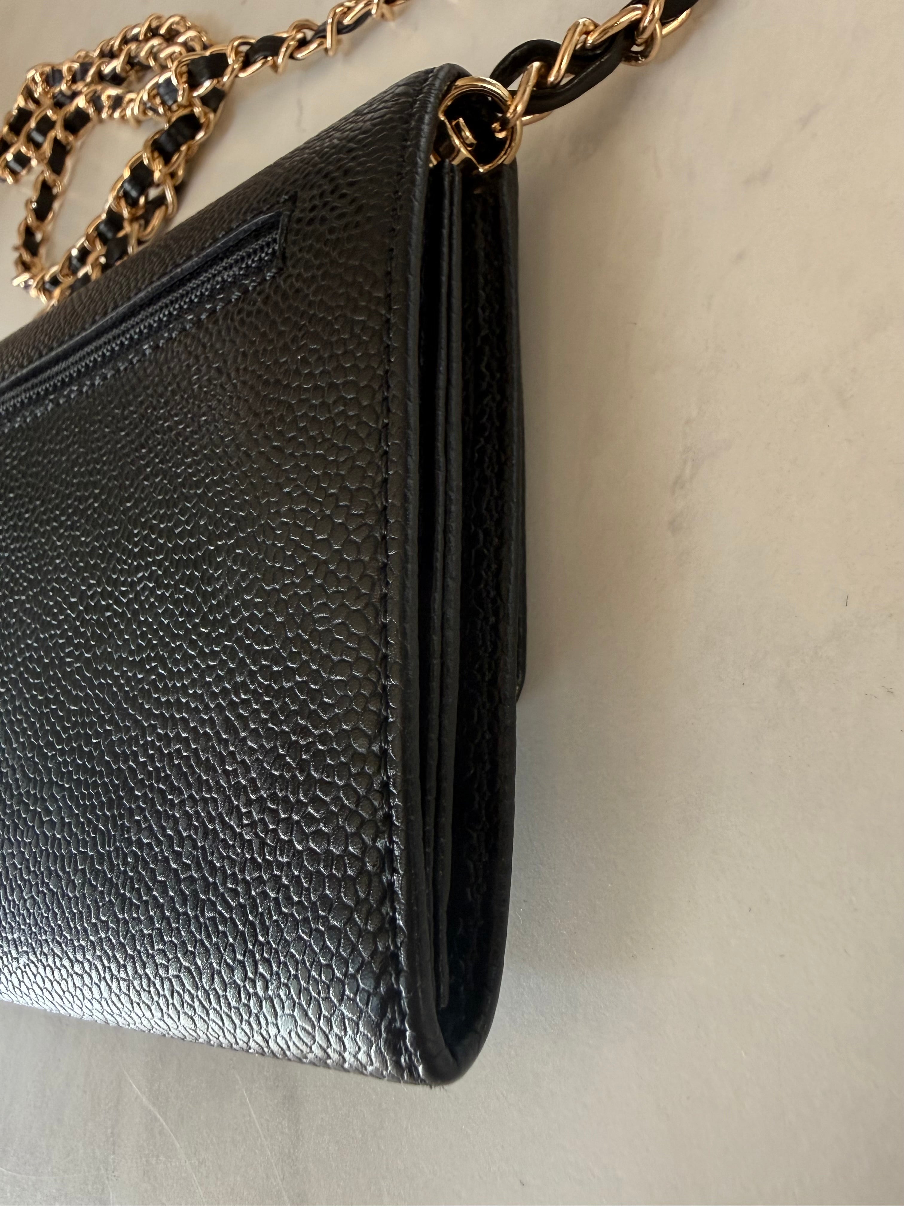 Black Chanel Caviar Clutch
