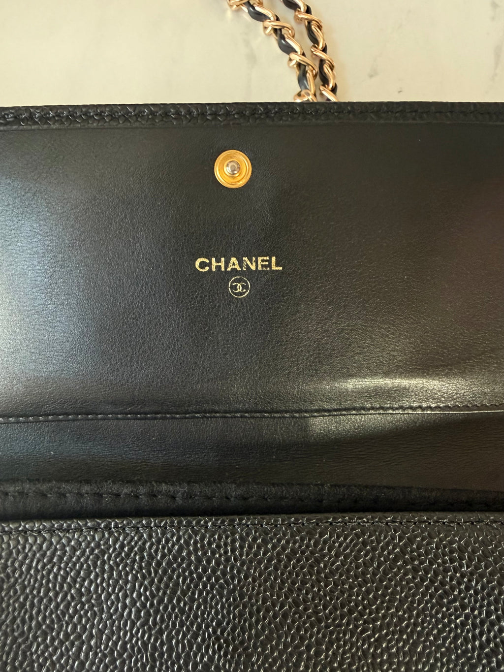 Black Chanel Caviar Clutch