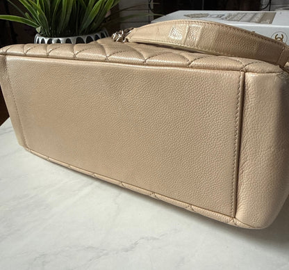 Chanel GST Beige Caviar Leather SHW