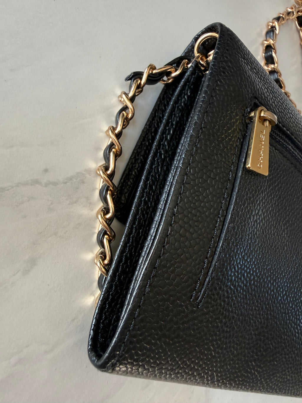 Black Chanel Caviar Clutch