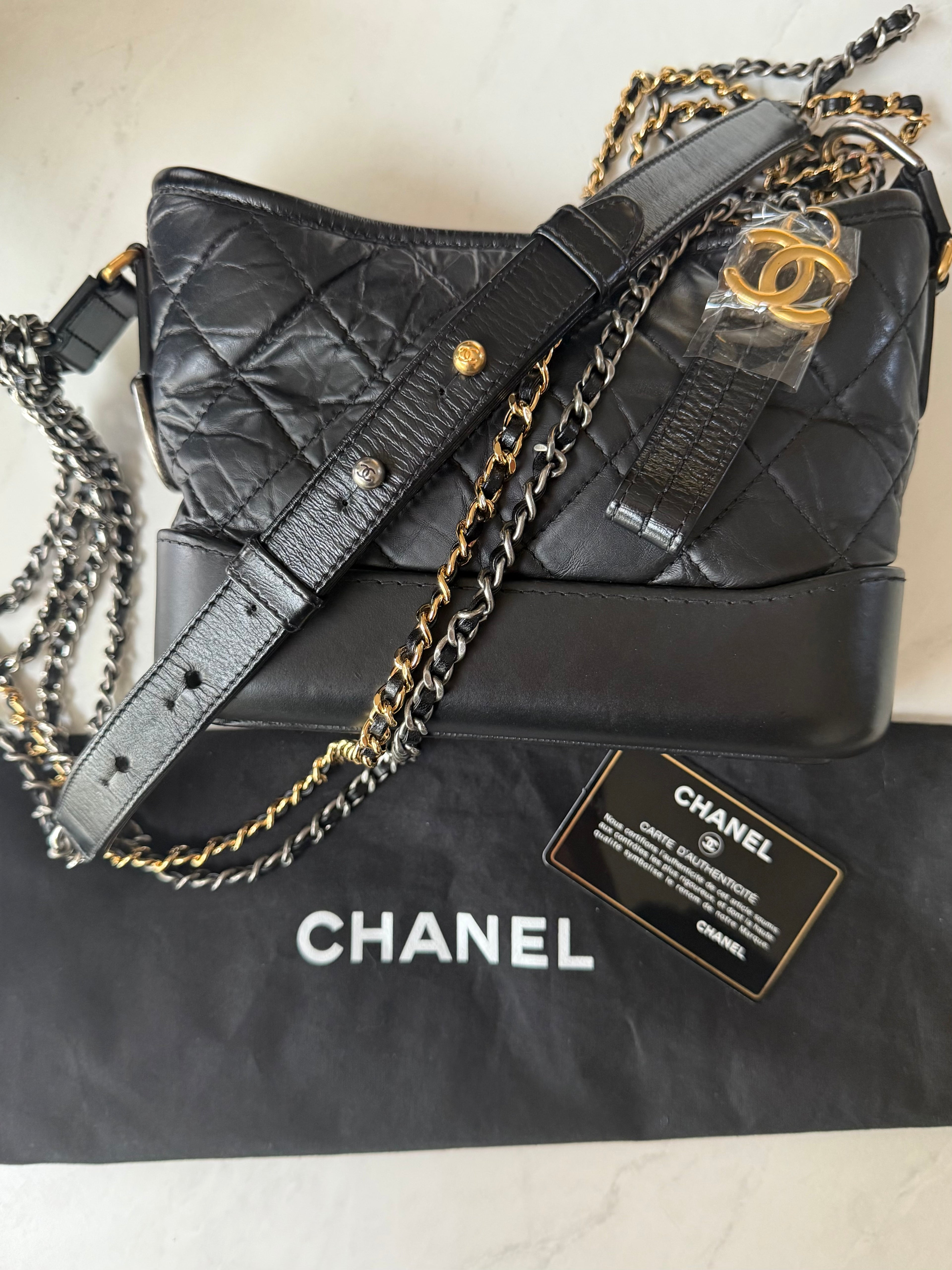 Chanel Aged Calfskin Quilted Small Gabrielle