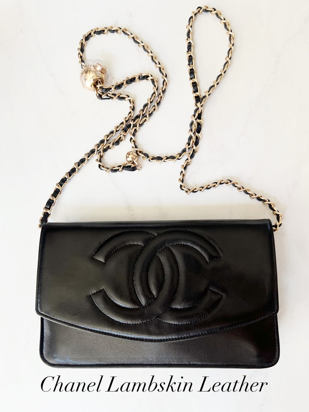 Black Chanel Timeless Lambskin Clutch