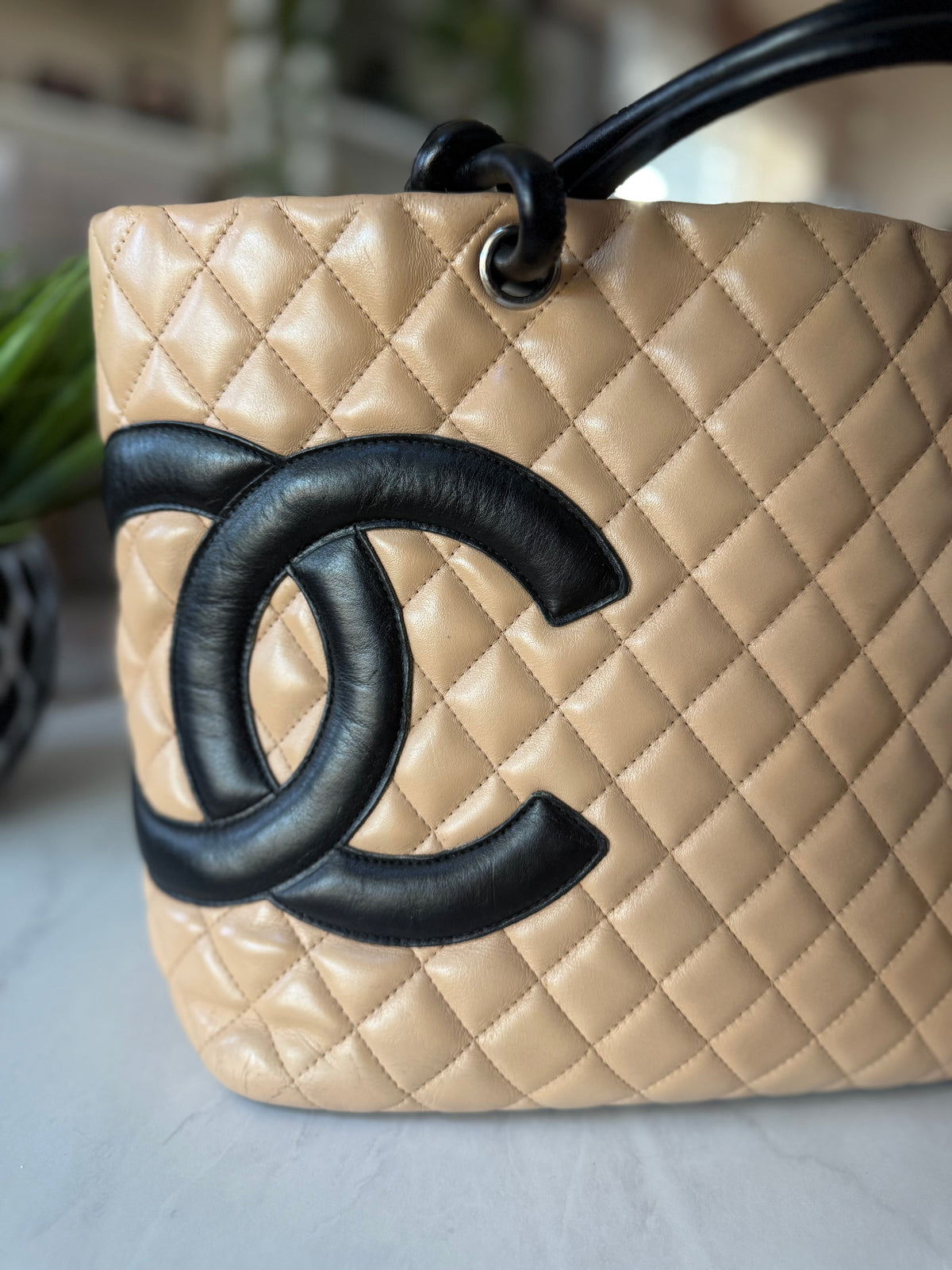Chanel Cambon Beige/Black Tote