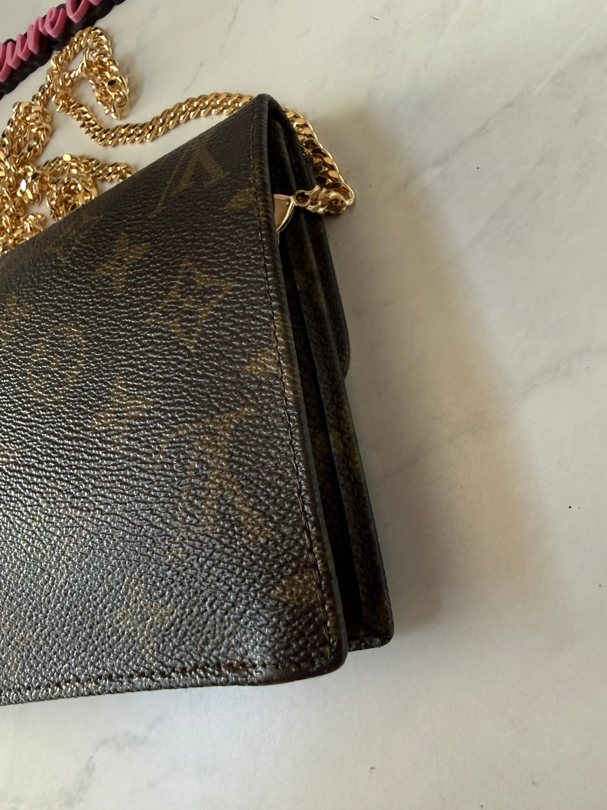 Preloved Louis Vuitton Rabat Clutch w/ Chain
