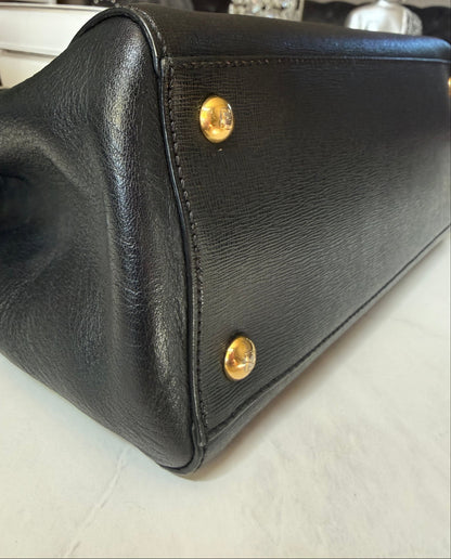 Fendi 2Jours Black Leather w/ Strap