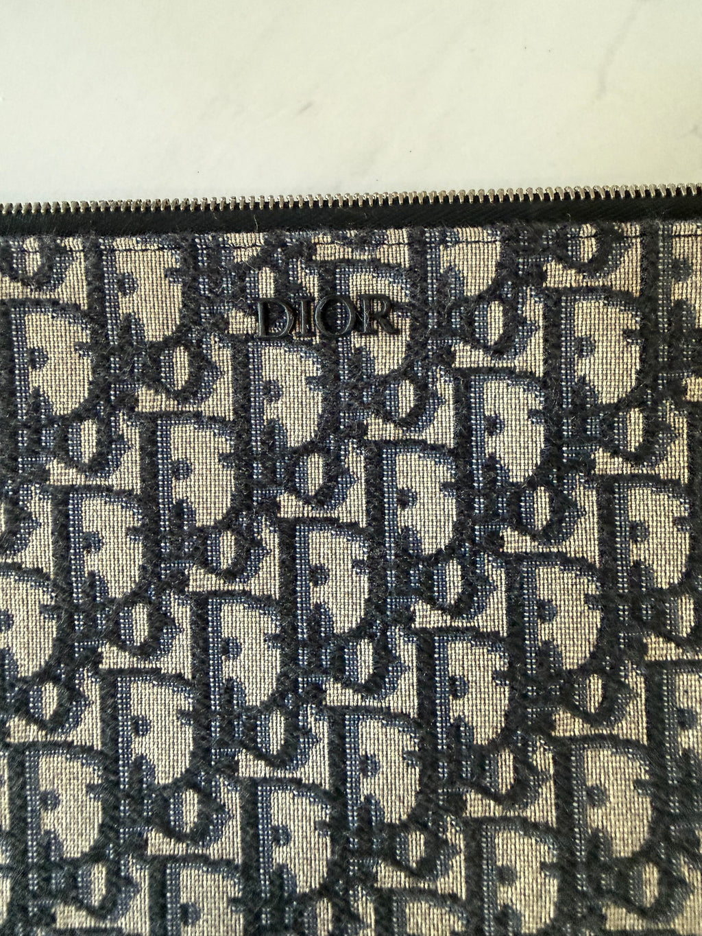 Dior Oblique Jacquard Canvas Clutch