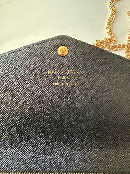 Preloved Louis Vuitton Reverse Sarah Wallet w/ Chain