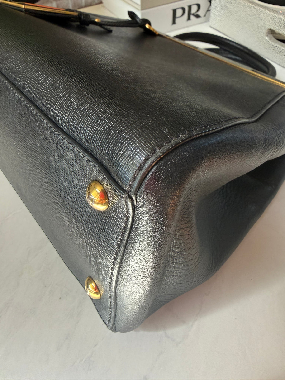 Fendi 2Jours Black Leather w/ Strap