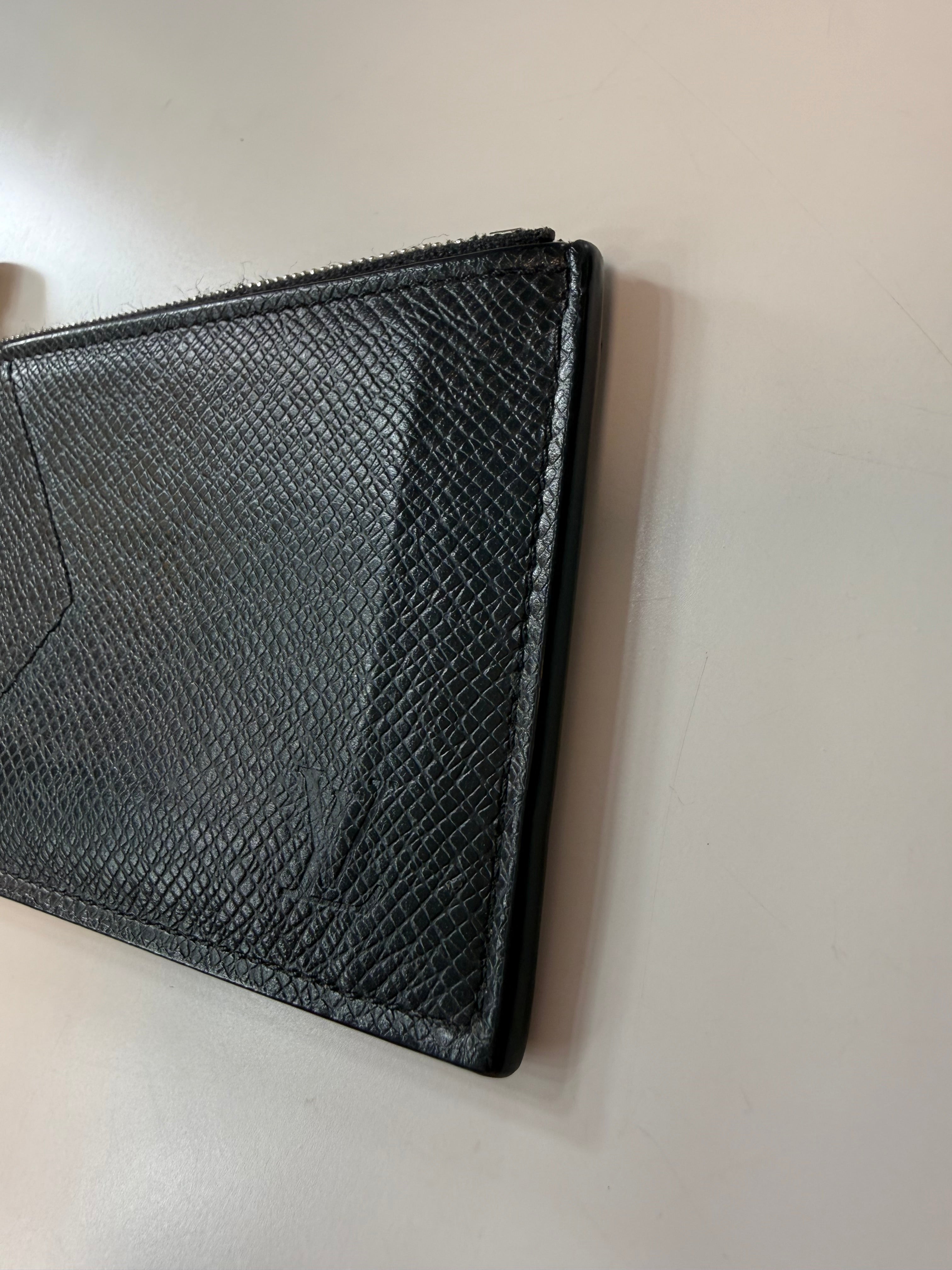 Louis Vuitton Black Tiaga Leather Card Holder