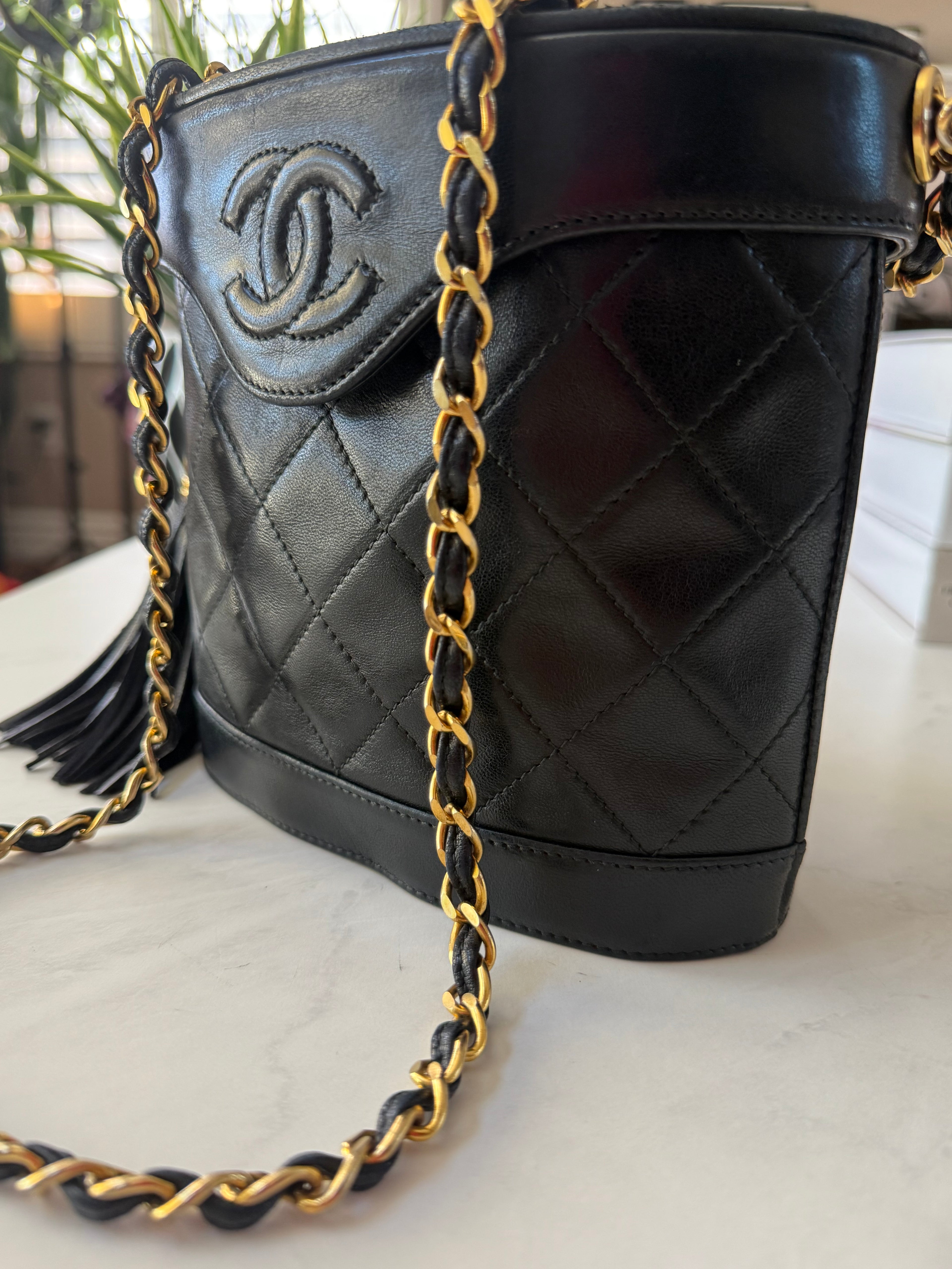 Black Chanel Lambskin Vanity