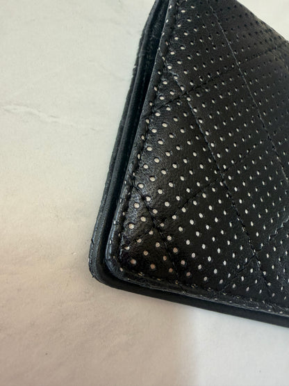 Chanel Matelasse Black Punching Lambskin Bifold