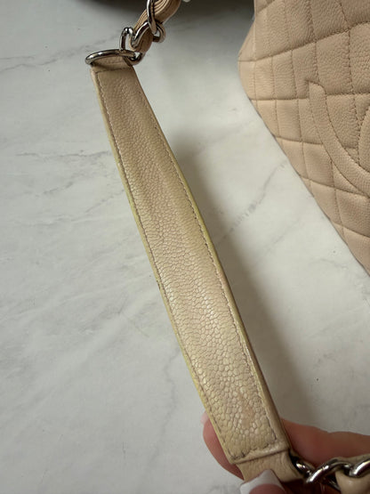 Chanel GST Beige Caviar Leather SHW