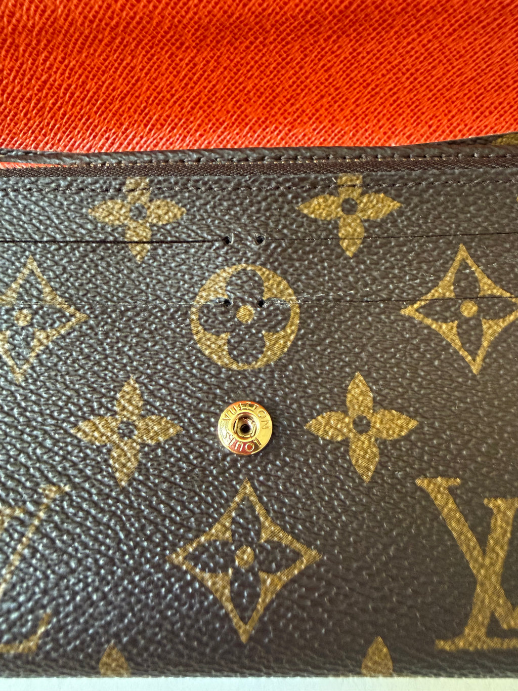 Preloved Louis Vuitton Emilie Wallet Orange