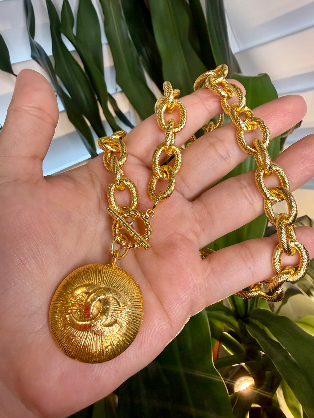 Authentic Upcycled Chanel Pendant Necklace
