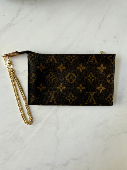 Louis Vuitton Pouch w/ added chain