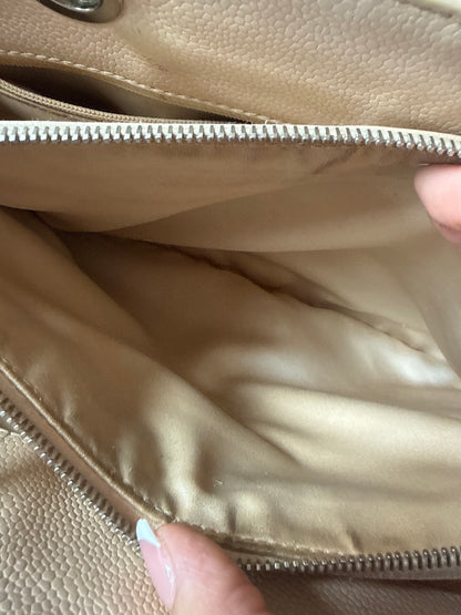 Chanel GST Beige Caviar Leather SHW