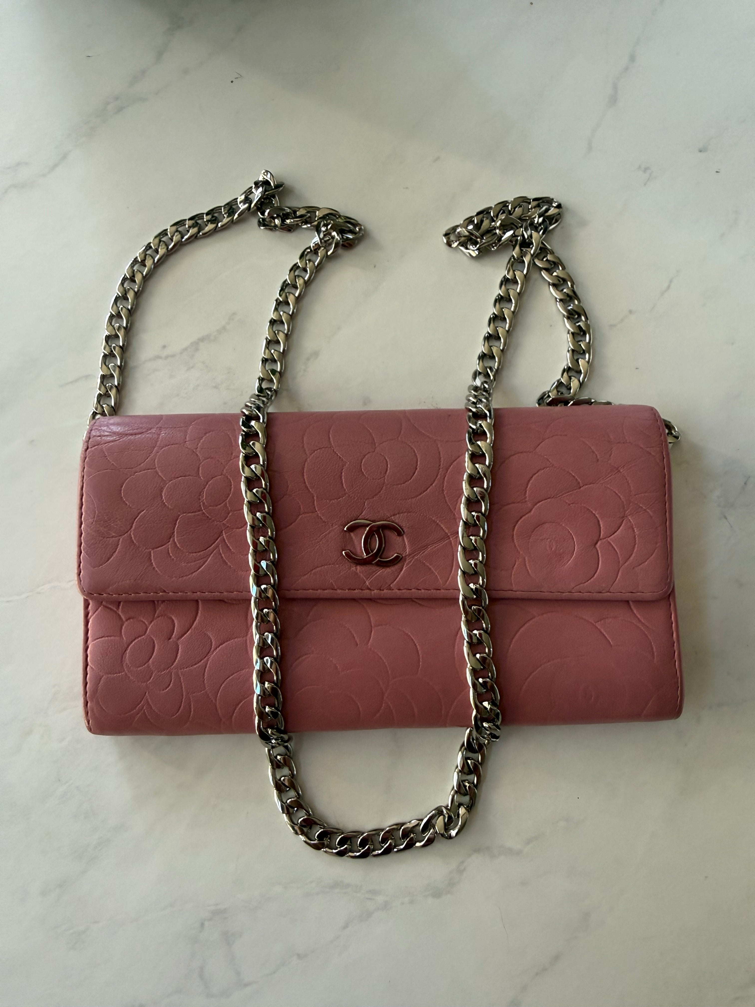 Preloved Pink Chanel Lambskin Wallet SHW