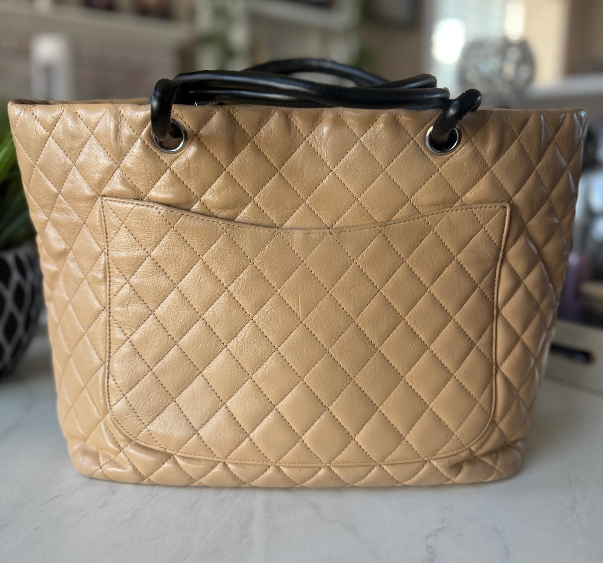 Chanel Cambon Beige/Black Tote