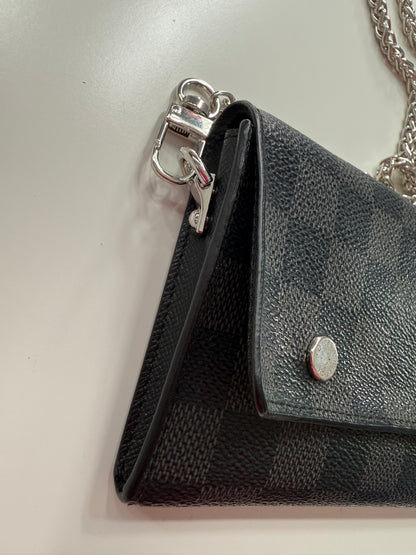 Louis Vuitton Graphite Wallet w/ Chain